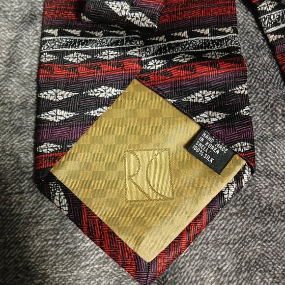 Ron Chereskin Mens Necktie Tie 100% Silk 60" Multi-Colored Design Classic 60" - Picture 4 of 6